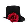 Red Blossomy Old Stimulated Cloth Sun Hat Unisex Design Comfortable Headwear For Daily Use Beach Wedding Celebration