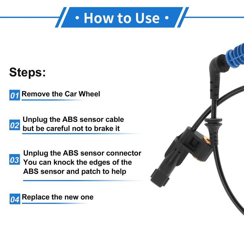 34526792896 34526752682 Front Right Abs Wheel Speed Sensor For 2001-2008 Bmw E46 E85 320I 325Ci 325I 330Ci 330I M3 Z4 Auto Parts