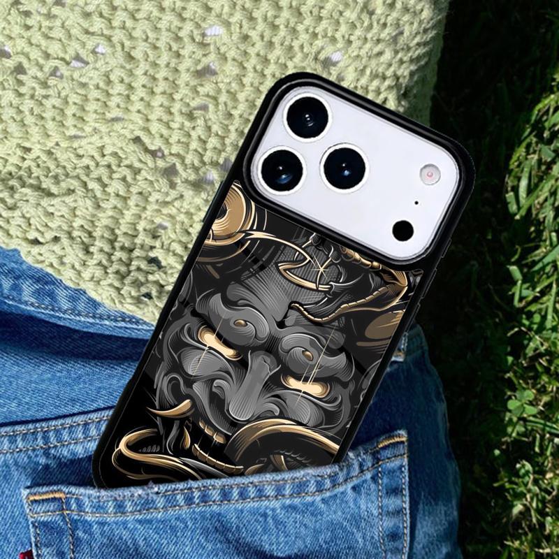 Japanese Hannya Mask soft Phone Case For iPhone 17 AIR 16 Pro Max 15 14 Pro 11 12 13 Shockproof Silicone Cover
