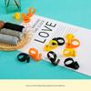 12 Pieces Finger Knife Ring Plastic Quilting Thread Cutter Thimble Sewing Handcraft DIY Tool with Blade for Cutting Yarn