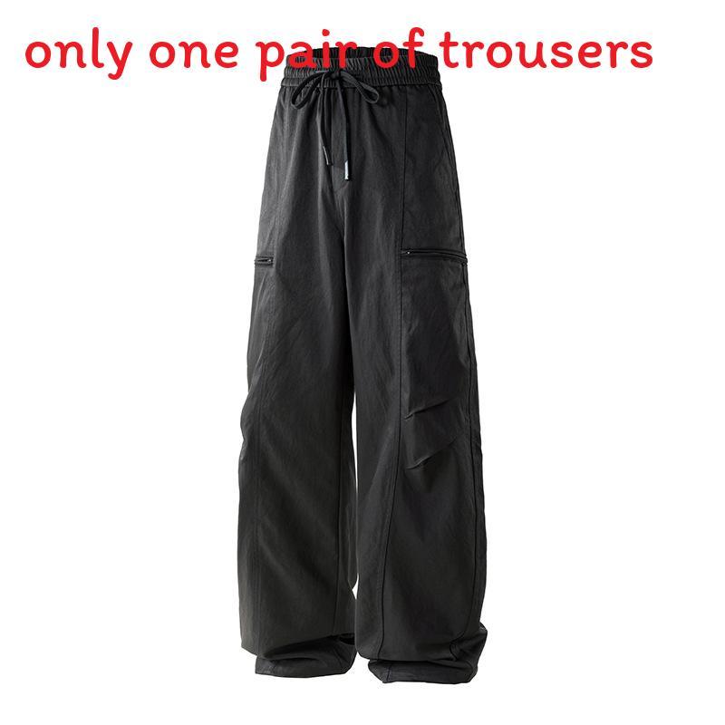 Mens Casual Wide Leg Pants With Drawstring For Streetwear Youth Fashion