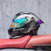Motorcycle Helmet Peeling Helmet Double Lens Big Tail Locomotive Racing Helmet Running Helmet Men and Women Keep Warm In Winter