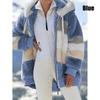 New Winter Women's Fashion Jacket Hooded Warm Plush Loose Jacket for Women Patchwork Winter Outerwear Faux Fur Zipper Ladies Parka Coat Plus Size