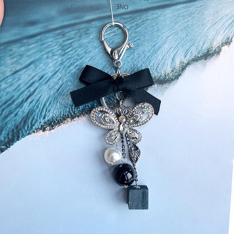 Easya 2024 Fashion Butterfly Bows Luxury Glitter Keychains High Quality Bags Decorate Wedding Gifts for Guests