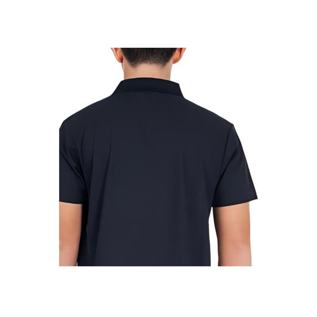 Asics Solid Color Polo Neck Short Sleeve Polo Shirt Men Tops Black 2031C955-001