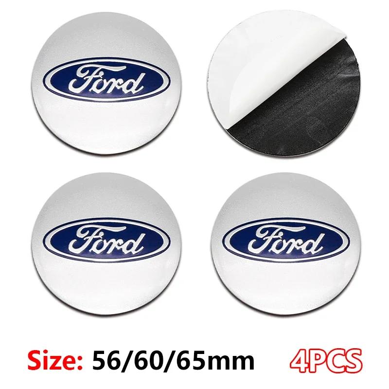 4pcs 56/60/65mm Car Styling Wheel Center Hub Caps Stickers Badge For Ford Focus F11 Fiesta Mondeo Fusion Explorer Escape Edge Kuga
