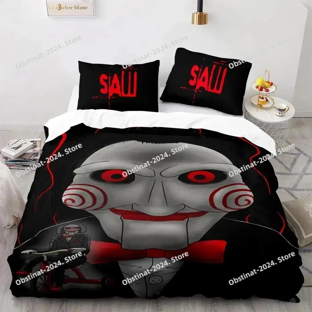3D Print Chainsaw Fright Saw Bedding Set Duvet Cover Bed Set Quilt Cover Pillowcase Comforter king Queen Size Boys Adult Bedding