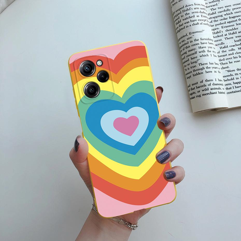 Poco X5 Pro Case For Xiaomi Poco Pocco Poko X5 X 5 PocoX5 X5 Pro 5G Phone Case Cute Love Heart Silicone Soft Cover Funda Bumper