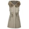 Fashion Winter Coat Female Long Parkas Hooded Faux Fur Collar Detachable Sleeves Loose Thick Warm Women's Jackets