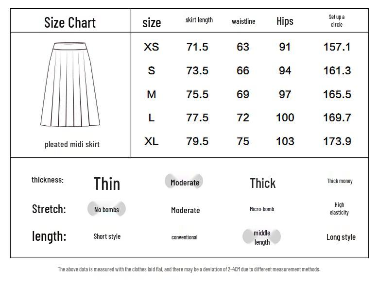 PEACEBIRD Elegant High-Waist Pleated Midi Skirt