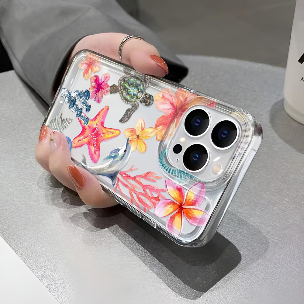 Case For Iphone 16 15 14 Plus 13 12 17 Pro Max Plus Soft Cover Marine Life For Iphone 11 17 Air 16 17 Case Funda Cover