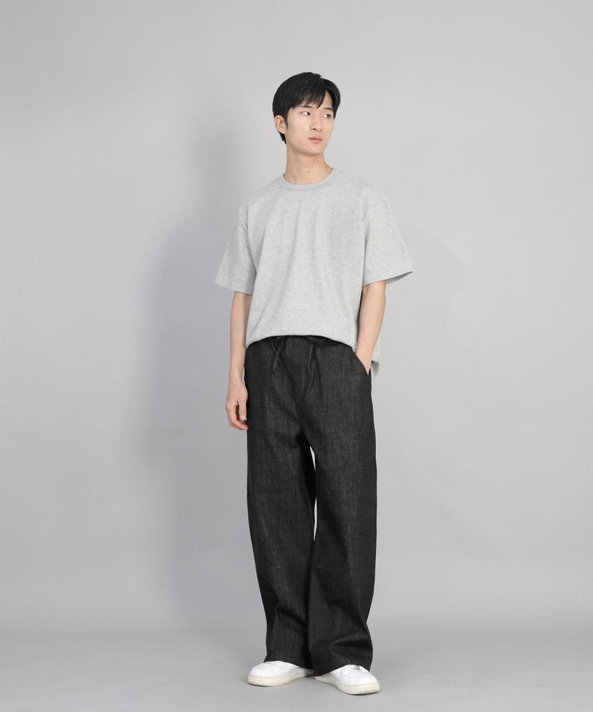 Seinteukeulu R-Neck Plain Short Sleeve Tee Brs-826 Melange Gray