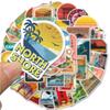 50 Stück Reise Stadtlandschaft Cartoon Graffiti Aufkleber DIY Motorrad Skateboard Notizbuch Koffer Wasserdichter Aufkleber Abziehbilder