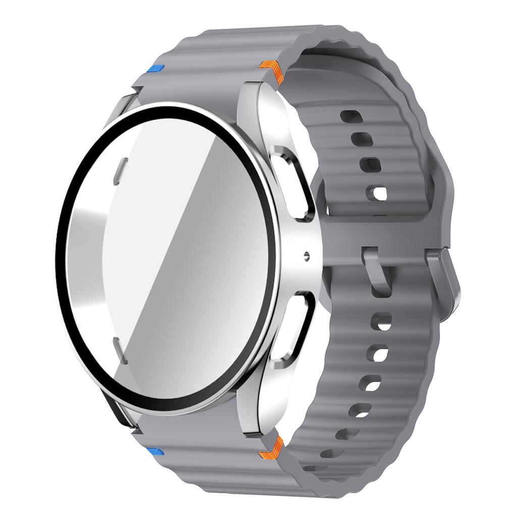 Silicone Strap for Samsung Watch 7 6 5 4 40mm 44mm 5Pro 45mm Band With Case Screen Protector Bumper cover for Wrist Accessories