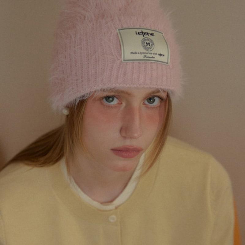 Leterie LR LABEL ANGORA BEANIE_LAVENDER