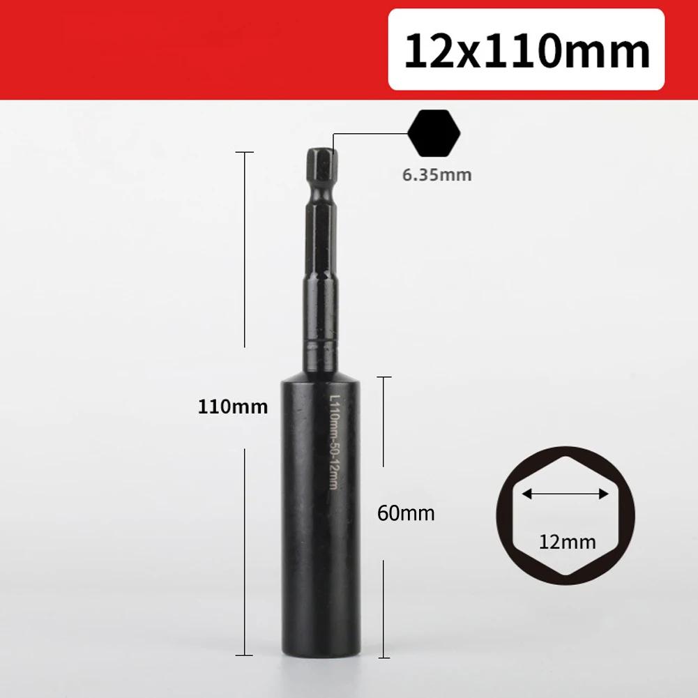 110mm Hexagon Socket Nut Driver Set Nut Driver Sleeve Adapter Strong Torque Wrenches Hexagon 110mm Deepen Socket Hex Socket