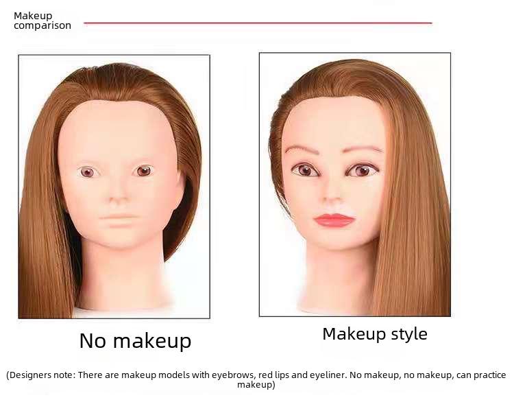 Perückenkopf-Mannequin zum Flechten von Haaren, Schminken und Frisieren