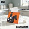 1pc Tissue Box, Modern Flat Equestrian Rider Graceful Calm Pattern, 2D Flat Printing, Keeps Dust Out, Easy To Carry, Napkin Box, for Social Clubs