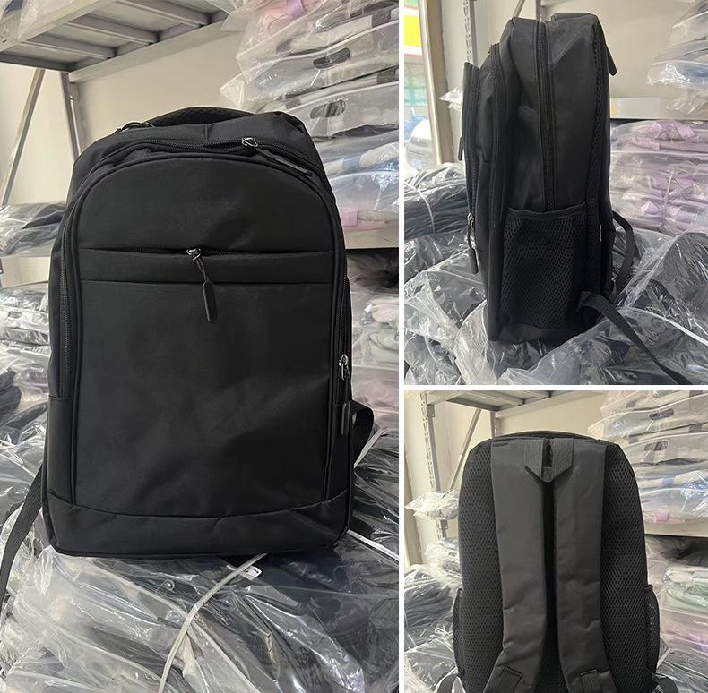 Men's Business Backpack - Simple, Solid Color, Daily Commute or Student Laptop Bag