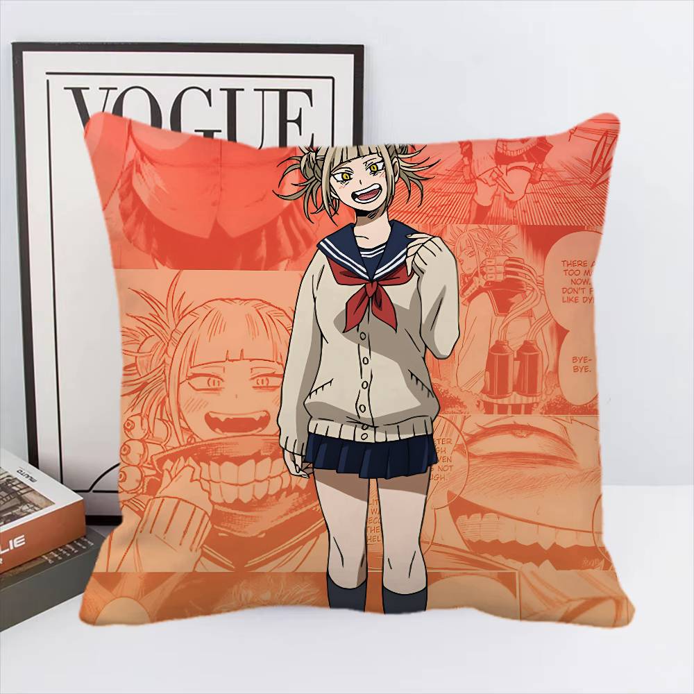 Anime My Hero Academia Himiko Toga Pillow Case Square Pillow Bedroom Sofa Leisure Comfort Cushion Home Decoration