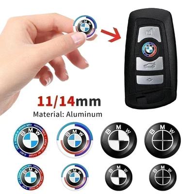 11/14mm Aluminium Bil Fjärrkontroll Nyckel Klistermärke Emblem Auto Tillbehör För BMW Performance F30 F10 E90 F20 E46 E60 E70 E39 E36 E87 E92