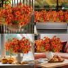 2/3/4/5/6/12Pcs Fall Artificial Flower 7 Fork UV Resistant Fake Flower Home Wedding Party Table Centerpiece Indoor Outdoor Faux Bloom Decoration