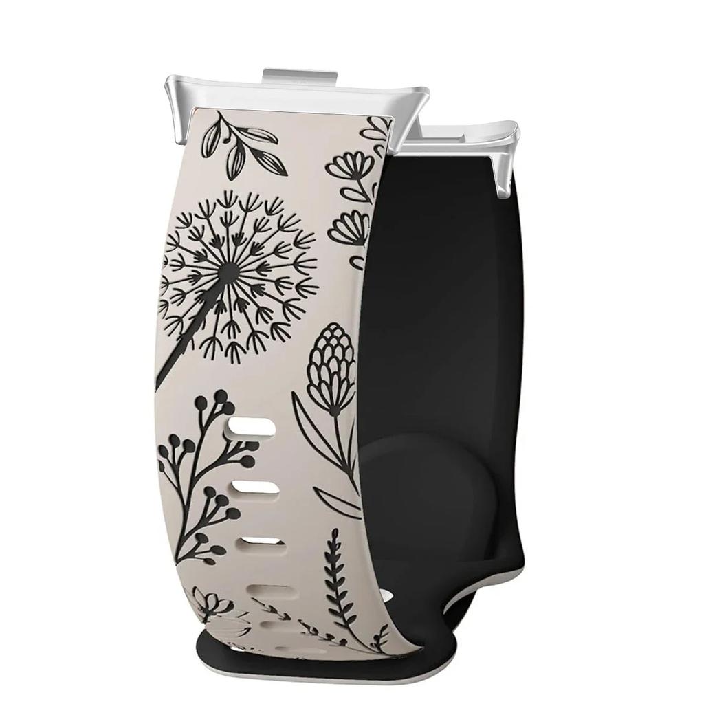 Silikonowy Pasek Pasek Do Xiaomi Mi Band 9 Pro/8 Pro Dwukolorowa Opaska na Nadgarstek z Mniszkiem Bransoletka Do Redmi Watch 4/5/6 Pasek Zamienny