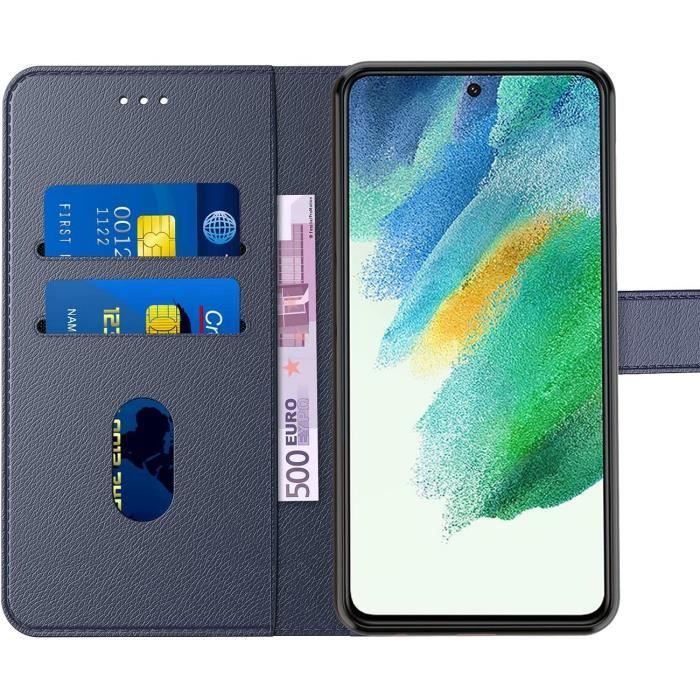 Case - for Samsung - S21 - Navy Blue - Soft Wallet - Shockproof Anti-Scratch