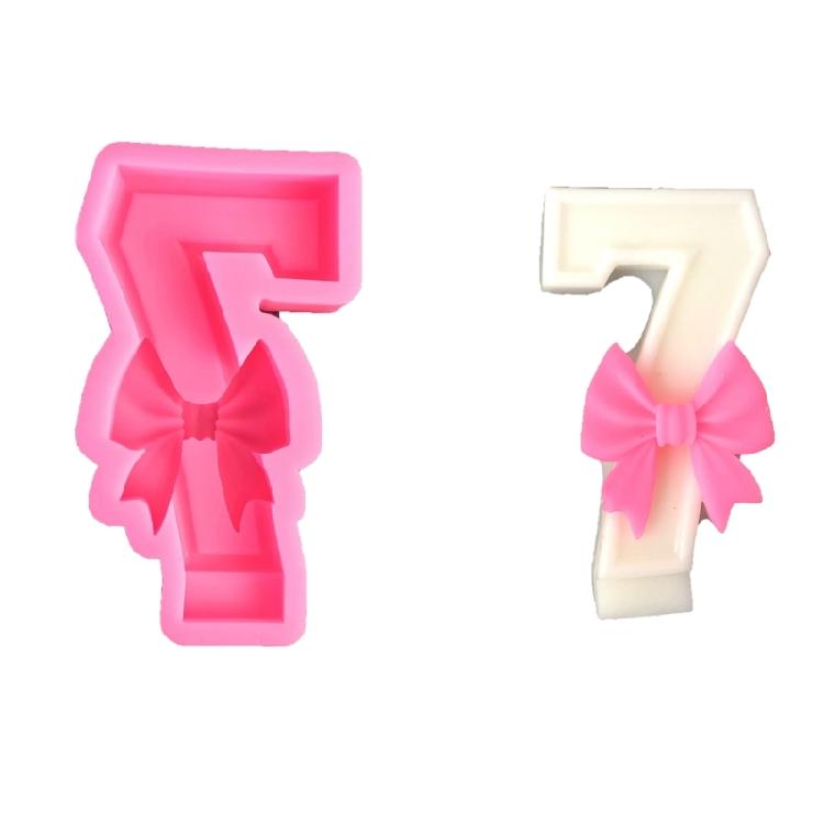 Easy to Use Silicone Mold for Crafting Cakes and Chocolates Bowknot Numbers Mold