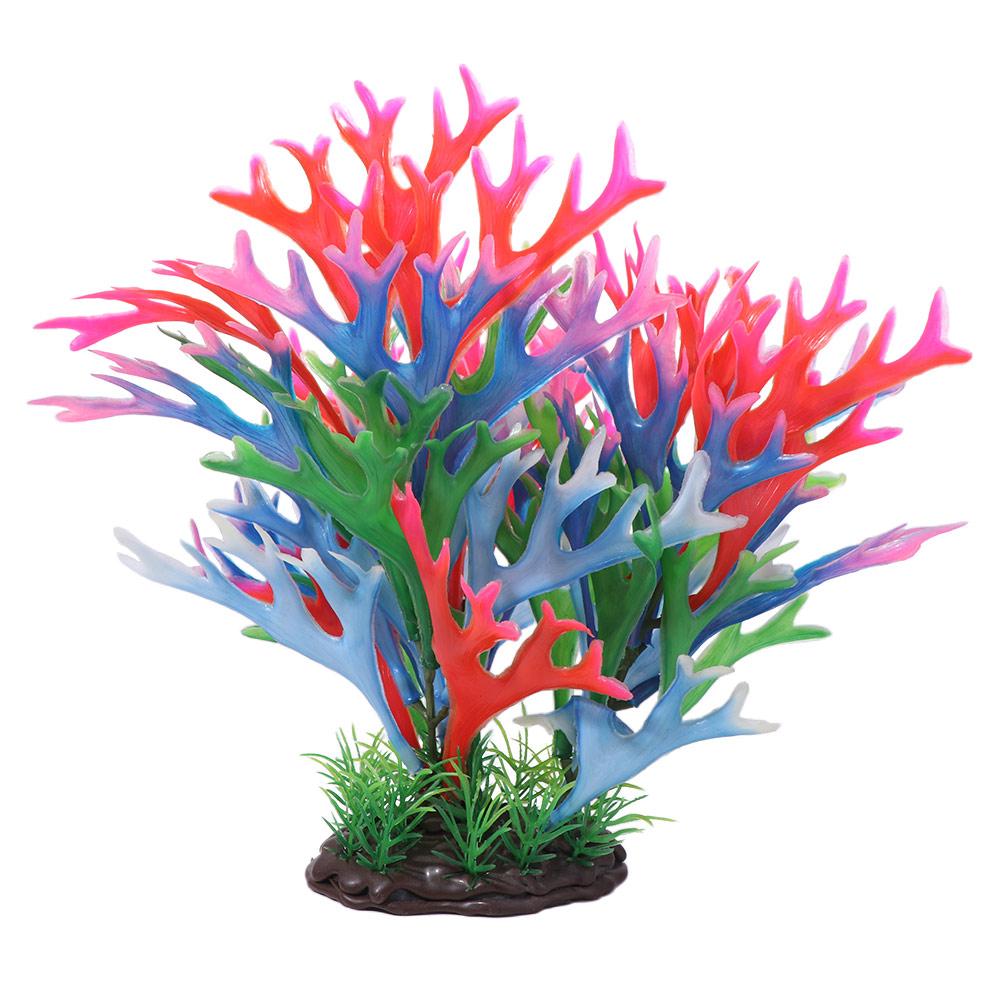 Water Grass Mini Artificial Aquatic Plants Simulation Plastic Antlers Coral Grass Lifelike Underwater Aquatic Plants Home