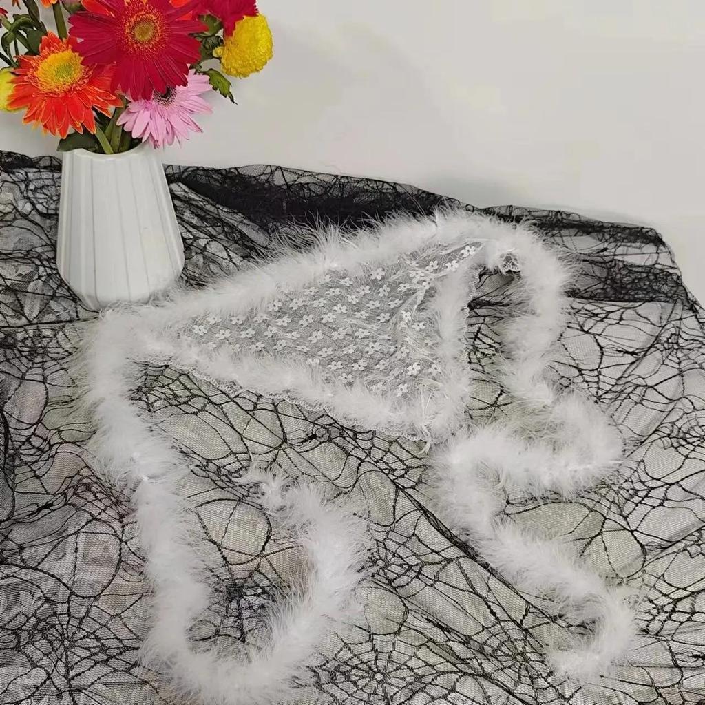 Personalized Fluffy Waist Chain and Jazz Dance Butt Curtain with Long Belt