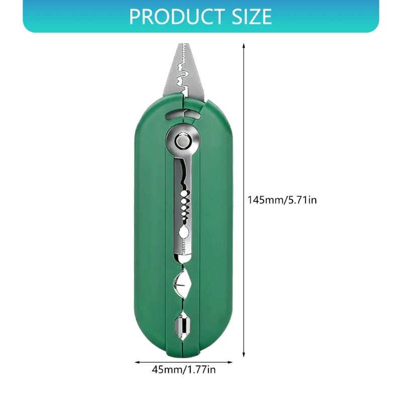 Heavy Duty Multi Purpose Wire Stripping Tool With Safety Lock Sturdy Alloy Steel Blade For Electrical Repair And Crimping