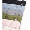 100% Linen Hanging Storage Bag with 20 Pockets, Wall Hang Over The Door Closet Organizer for Socks Underpants, Blue