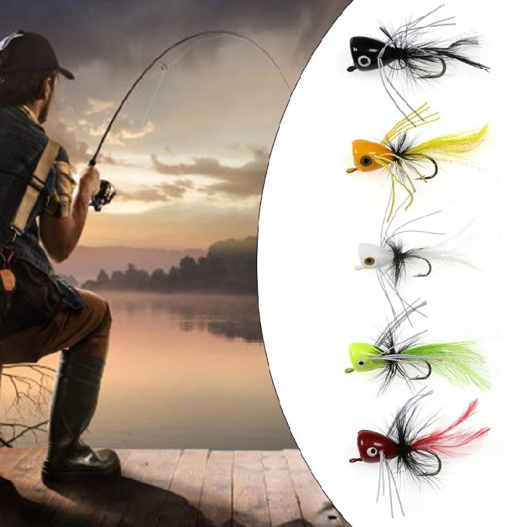 Fly Fishing Popper with Hook Fly Popper Lures for Trout Salmon Artificial Baits Popping Lure Topwater Fishing Lure