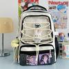 Japanese Stylish Transparent Backpack For High School Students With Large Capacity And Geometric Pattern