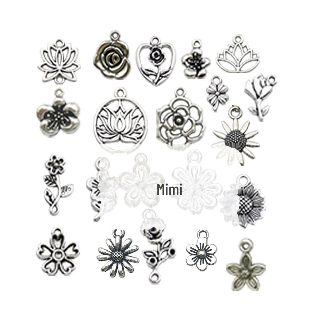 Alloy Flower DIY Jewelry Accessories for Necklace, Bracelet, Key Pendant