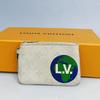 [Pre-Owned] Logo Medal Key Coated Canvas Wallet - Excellent #1FJ96UY
