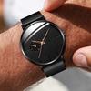 Mode Herren Minimalistischen Uhren Ultra Dünne Männer Business Schwarz Edelstahl Mesh Gürtel Quarz Armbanduhr relogio masculino
