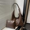 fashion soft leather texture portable shoulder bag women's simple commuting large capacity retro casual child and mother bag