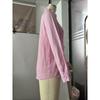 Women's Autumn Ruffle Placket Long Sleeve Blouse Striped Button Down Stand Collar Crinkled Casual Office Daily Wear Shirt Top
