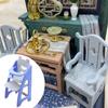 Dollhouse High Chair 1/12 Scale Adorable Realistic Doll House Accessories Furniture Model for