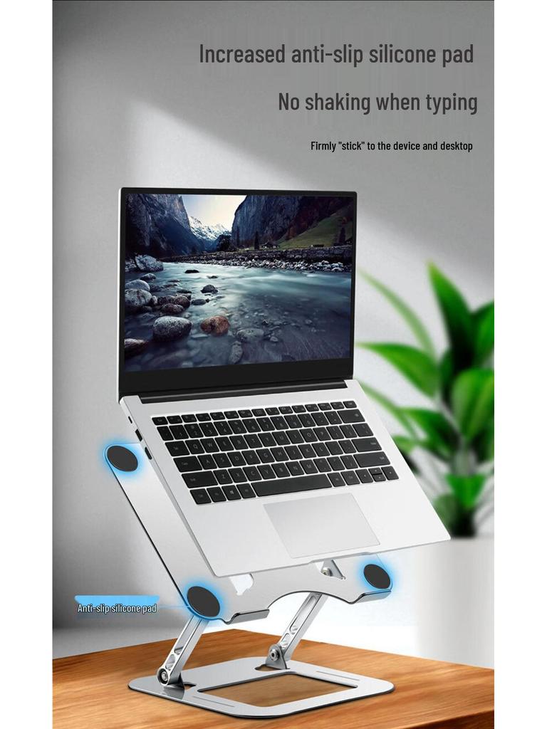 Foldable Alloy Steel Laptop & Tablet Stand for Video Conferencing