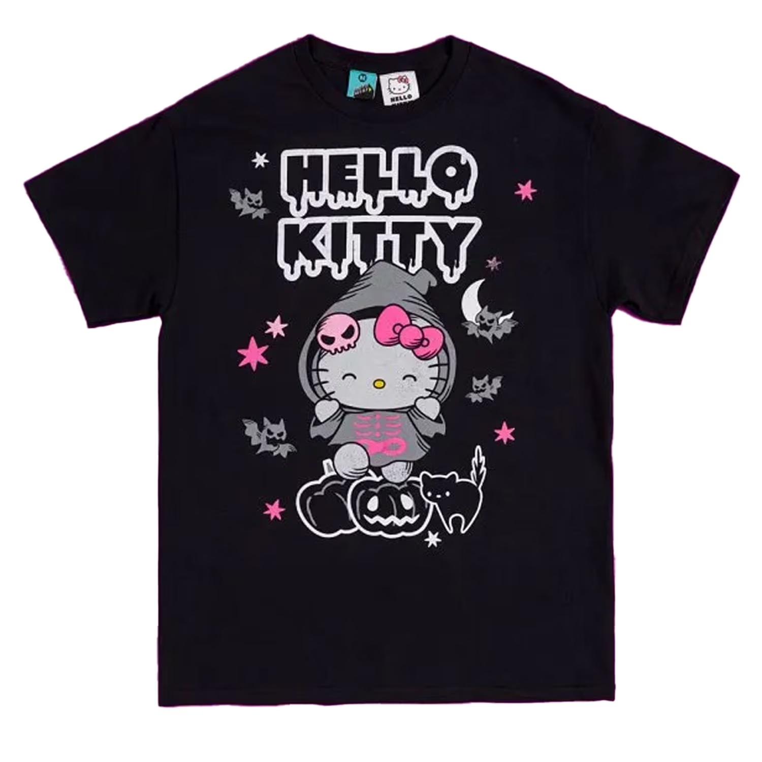 Summer 2026 Harry Curtis Death Goddess Tshirt Highquality Pure Cotton with Hello Kitty Print 21stcentury Casual Tshirt S