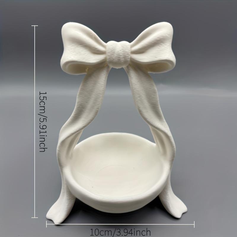 1pc Bow Storage Tray Cute Jewelry And Key Tray Cute Ornament Small Item Storage Suitable for Home Multi-Scene Use