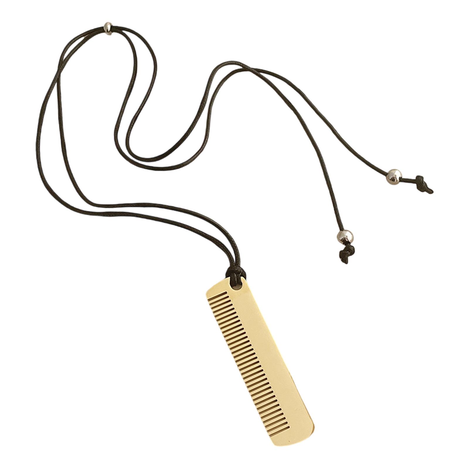 

Модная шейная цепочка, расческа для волос, подвеска-шарм, ожерелье регулируемой длины, цепочка для ключицы, портативные женские украшения для укладки волос золотой