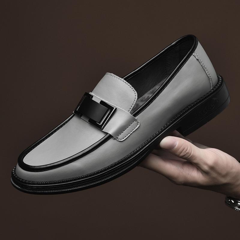 Fashion Men Genuine Leather Business Shoes Casual Flats Men Party Driving Loafers Shoes Breathable Moccasins Men's Casual High-end Shoes