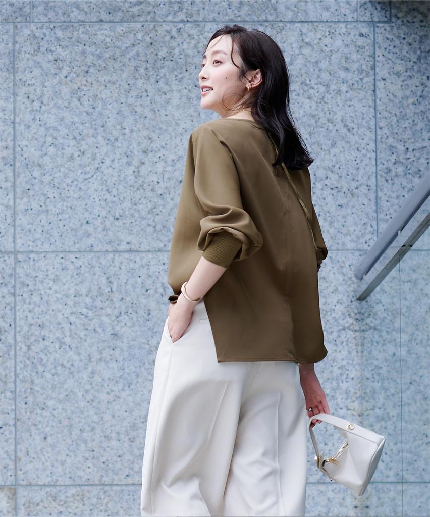 Yours Boat Neck Dolman Sleeve Pullover BDXU1550 Women's L Olive