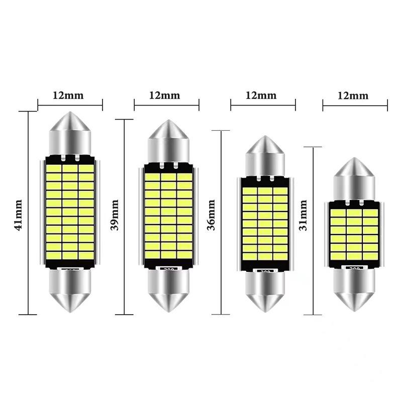 5/10 Stück Auto LED C5w/C10w Front- und Rückseiten-Leselichtbirne Doppelkontakt Superhell Dekodiert Kennzeichen-/Instrumentenlicht