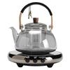 Transparent Glass Steaming Teapot Set with Electric Cooker