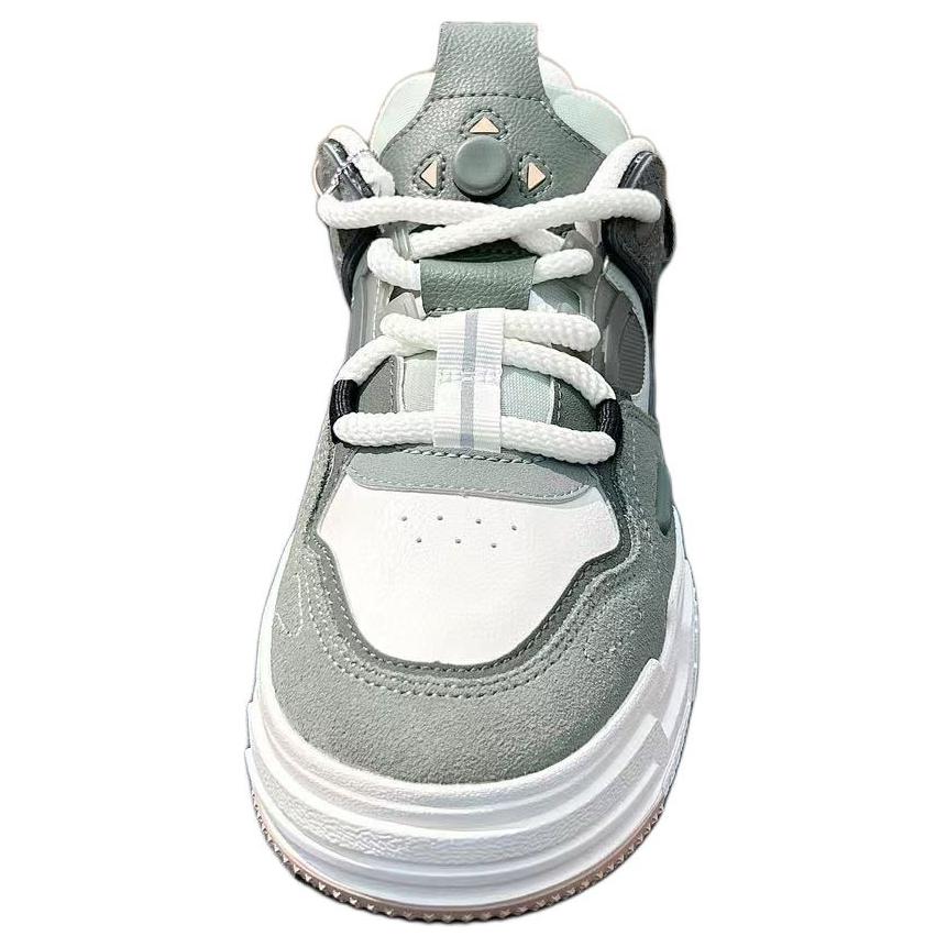 Anta Casual Versatile Slip-Resistant Durable Low-Top Skate Shoes Men Sneakers Gray Green 112518021R-4